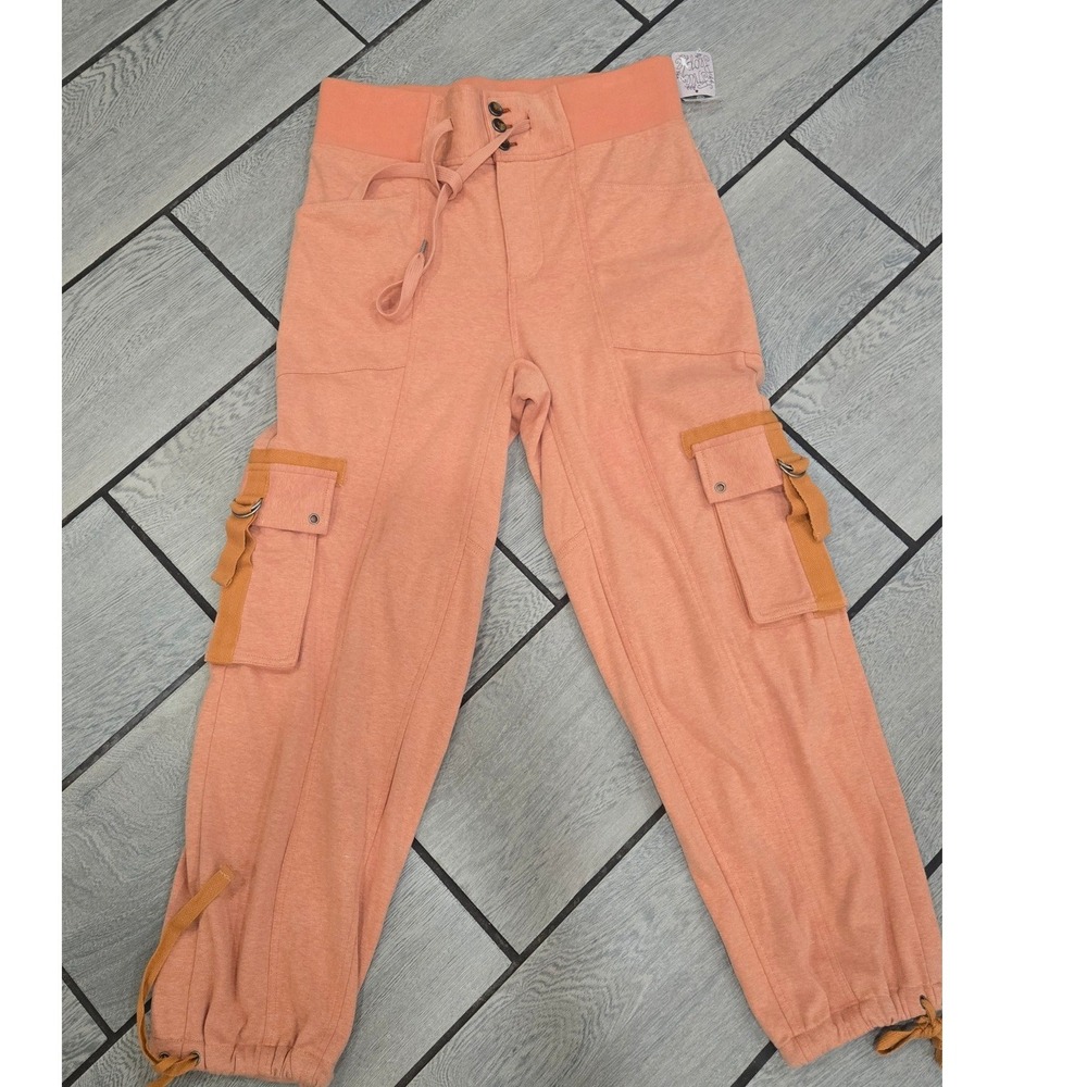 Free People Movement Cargo Pants Peach Heather Joggers XS OB1161115